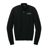 White and Orange Logo - Port Authority® Easy Care Full-Zip Sweater