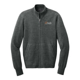 White and Orange Logo - Port Authority® Easy Care Full-Zip Sweater