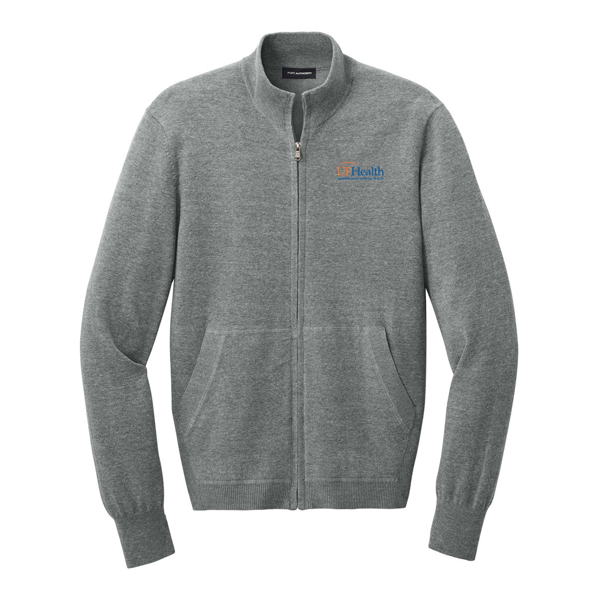 Blue and Orange Logo - Port Authority® Easy Care Full-Zip Sweater