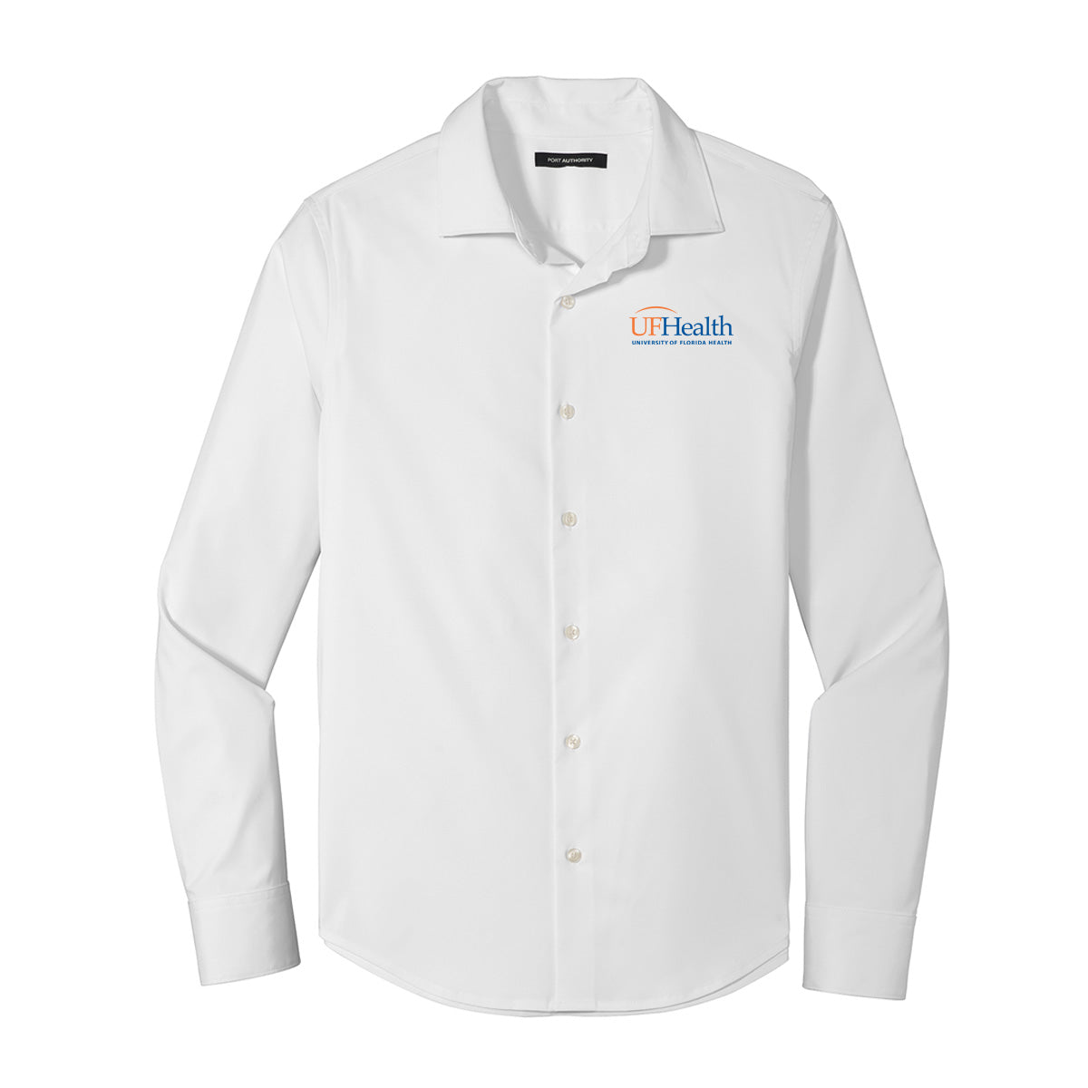 Blue and Orange Front logo - Port Authority ® City Stretch Shirt