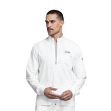Blue Orange Logo - Men's Zip Up Solid Scrub Jacket