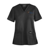 Blue Orange Logo - Cherokee Workwear Revolution Women's 3-Pocket STRETCH V-Neck Scrub Top