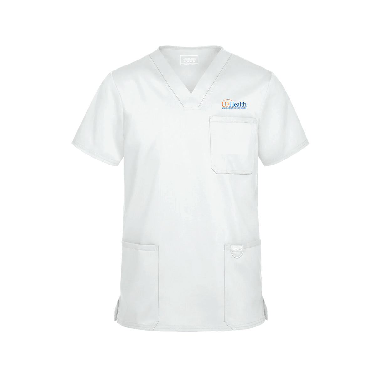Blue Orange Logo - Cherokee Workwear Revolution Men's 3-Pocket STRETCH V-Neck Scrub Top